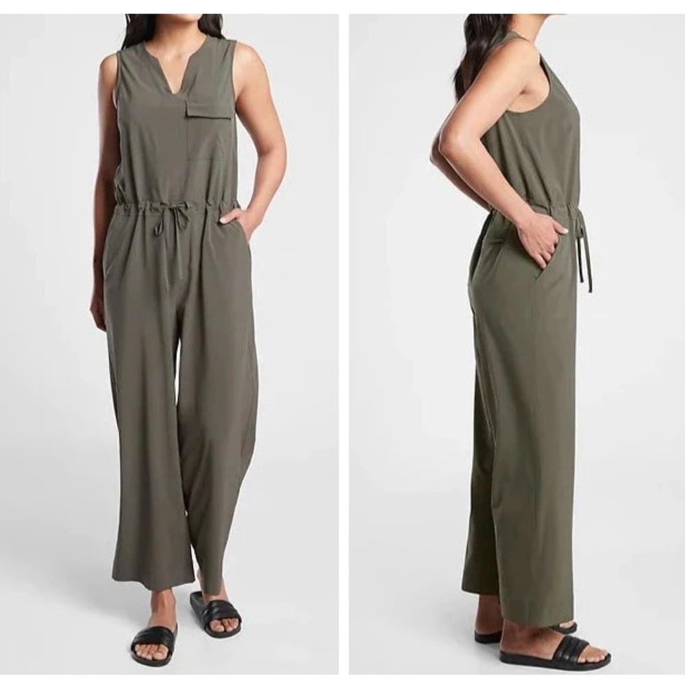 Athleta Topanga Jumpsuit Small Tall Green
